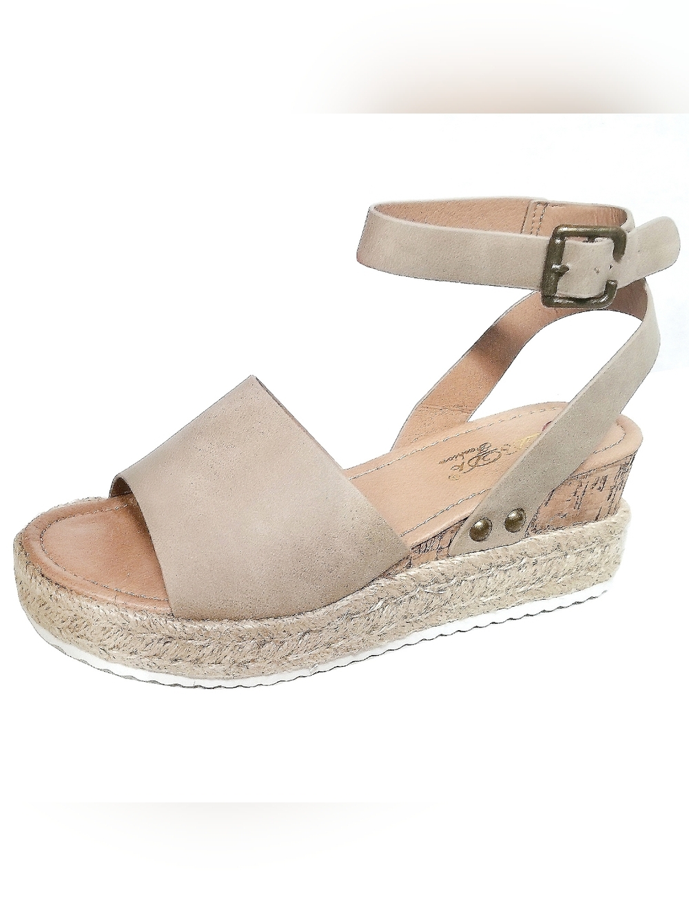 Ankle-Strap Espadrille Wedge Sandal - Taupe